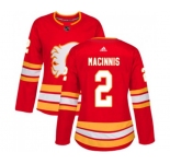Women Calgary Flames #2 Al MacInnis Authentic Red Alternate Hockey Jersey