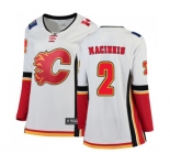 Women Calgary Flames #2 Al MacInnis Authentic White Away Fanatics Branded Breakaway Hockey Jersey