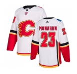 Women Calgary Flames #23 Sean Monahan Authentic White Away Hockey Jersey