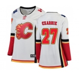 Women Calgary Flames #27 Austin Czarnik Authentic White Away Fanatics Branded Breakaway Hockey Jersey