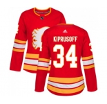 Women Calgary Flames #34 Miikka Kiprusoff Authentic Red Alternate Hockey Jersey