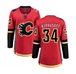 Women Calgary Flames #34 Miikka Kiprusoff Fanatics Branded Red Home Breakaway Hockey Jersey