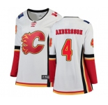 Women Calgary Flames #4 Rasmus Andersson Authentic White Away Fanatics Branded Breakaway Hockey Jersey