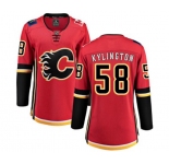 Women Calgary Flames #58 Oliver Kylington Fanatics Branded Red Home Breakaway Hockey Jersey