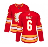 Women Calgary Flames #6 Dalton Prout Authentic Red Alternate Hockey Jersey