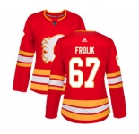 Women Calgary Flames #67 Michael Frolik Authentic Red Alternate Hockey Jersey