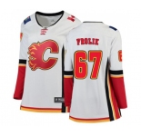 Women Calgary Flames #67 Michael Frolik Authentic White Away Fanatics Branded Breakaway Hockey Jersey