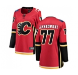 Women Calgary Flames #77 Mark Jankowski Authentic Red Home Fanatics Branded Breakaway Hockey Jersey