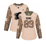 Women Calgary Flames #89 Alan Quine Authentic Camo Veterans Day Practice Hockey Jersey