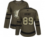 Women Calgary Flames #89 Alan Quine Authentic Green Salute to Service Hockey Jersey