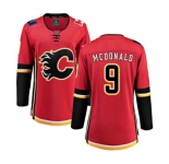 Women Calgary Flames #9 Lanny McDonald Fanatics Branded Red Home Breakaway Hockey Jersey