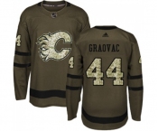 Youth Calgary Flames #44 Tyler Graovac Authentic Green Salute to Service Hockey Jersey
