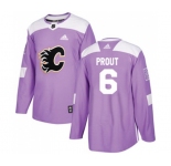 Youth Calgary Flames #6 Dalton Prout Authentic Purple Fights Cancer Practice Hockey Jersey
