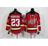 youth nhl jerseys calgary flames #23 monahan red[2015 new]