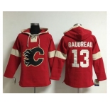 Calgary Flames #13 Johnny Gaudreau Red Pullover NHL Hoodie