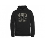 Men's Calgary Flames Black Camo Stack Pullover Hoodie
