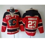 nhl jerseys calgary flames #23 monahan red[pullover hooded sweatshirt]