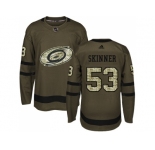 Adidas Carolina Hurricanes #53 Jeff Skinner Green Salute to Service Stitched NHL Jersey