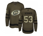 Adidas Carolina Hurricanes #53 Jeff Skinner Green Salute to Service Stitched NHL Jersey