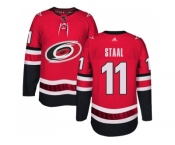Men Adidas Carolina Hurricanes #11 Jordan Staal Authentic Red Home NHL Jersey