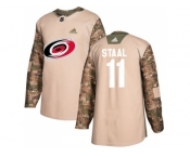 Men Adidas Carolina Hurricanes #11 Jordan Staal Camo Authentic 2017 Veterans Day Stitched NHL Jersey