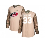 Men Adidas Carolina Hurricanes #33 Scott Darling Camo Authentic 2017 Veterans Day Stitched NHL Jersey
