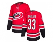 Men Adidas Carolina Hurricanes #33 Scott Darling Red Home Authentic Stitched NHL Jersey