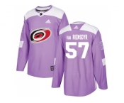 Men Adidas Carolina Hurricanes #57 Trevor Van Riemsdyk Purple Authentic Fights Cancer Stitched NHL Jersey