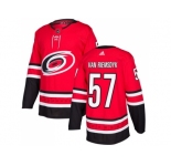 Men Adidas Carolina Hurricanes #57 Trevor Van Riemsdyk Red Home Authentic Stitched NHL Jersey