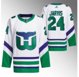 Men Carolina Hurricanes #24 Seth Jarvis White Stitched Jersey