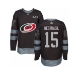 Men's Adidas Carolina Hurricanes #15 Andrej Nestrasil Authentic Black 1917-2017 100th Anniversary NHL Jersey