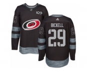 Men's Adidas Carolina Hurricanes #29 Bryan Bickell Authentic Black 1917-2017 100th Anniversary NHL Jersey