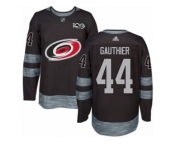 Men's Adidas Carolina Hurricanes #44 Julien Gauthier Authentic Black 1917-2017 100th Anniversary NHL Jersey