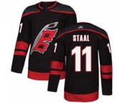 Men's Carolina Hurricanes #11 Jordan Staal Black Alternate Stitched Hockey Jersey