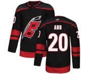 Men's Carolina Hurricanes #20 Sebastian Aho Black Alternate Hockey Jersey