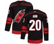 Men's Carolina Hurricanes #20 Sebastian Aho Black Alternate Stitched Hockey Jersey