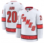 Men's Carolina Hurricanes #20 Sebastian Aho White 2024-25 Away Stitched Hockey Jersey