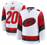 Men's Carolina Hurricanes #20 Sebastian Aho White 2025 Away Stitched Hockey Jersey