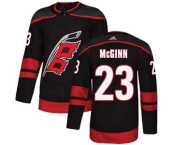 Men's Carolina Hurricanes #23 Brock McGinn Black Alternate Hockey Jersey