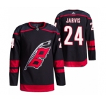 Men's Carolina Hurricanes #24 Seth Jarvis Black Stitched Jersey