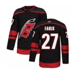 Men's Carolina Hurricanes #27 Justin Faulk Black Alternate Stitched Hockey Jersey