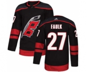 Men's Carolina Hurricanes #27 Justin Faulk Black Alternate Stitched Hockey Jersey
