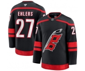 Men's Carolina Hurricanes #27 Nikolaj Ehlers Black 2024-25 Home Stitched Hockey Jersey