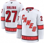Men's Carolina Hurricanes #27 Nikolaj Ehlers White 2024-25 Away Stitched Hockey Jersey