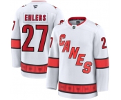 Men's Carolina Hurricanes #27 Nikolaj Ehlers White 2024-25 Away Stitched Hockey Jersey