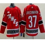 Men's Carolina Hurricanes #37 Andrei Svechnikov Red 2022 Reverse Retro Authentic Jersey