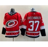 Men's Carolina Hurricanes #37 Andrei Svechnikov Red NEW Stitched Jersey