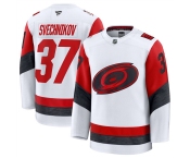 Men's Carolina Hurricanes #37 Andrei Svechnikov White 2025 Away Stitched Hockey Jersey