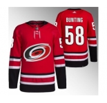 Men's Carolina Hurricanes #58 Michael Bunting Red Stitched Jersey