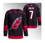 Men's Carolina Hurricanes #7 Dmitry Orlov Black Stitched Jersey